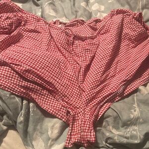 Aeropostale Red Checkered Women's Pajama Set